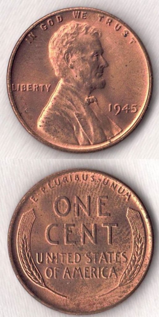 Coin - 1945 Lincoln  Wheat Penny