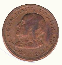 Token - Franklin Institute Memorial Souvenir - Copper