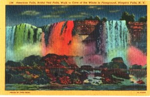 Postcard - American Falls & Bridal Veil Falls - Niagara Falls, NY