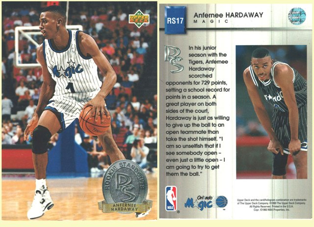 Orlando Magic - Anfernee Hardaway - Rookie Standout