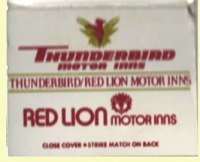 Matchbook - Thunderbird - Red Lion Motor Inn