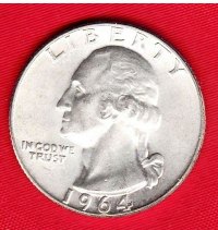 Coin - 1964D Washington Silver Quarter - #2