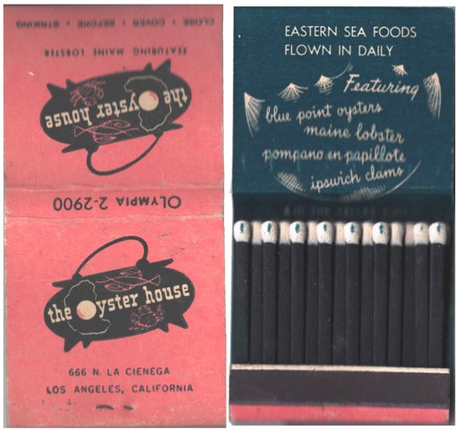 Matchbook - The Oyster House