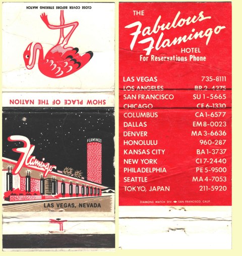 Matchbook Cover - Fabulous Flamingo Hotel