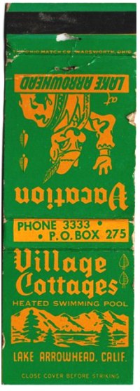 Matchbook Cover - Village Cottages - #1