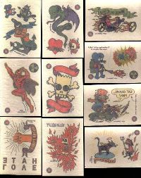 Insert Card - Simpsons Series 1 - Tattoo Card Set