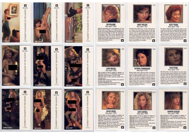 Playboy - 9 Playmate of the Month Cards