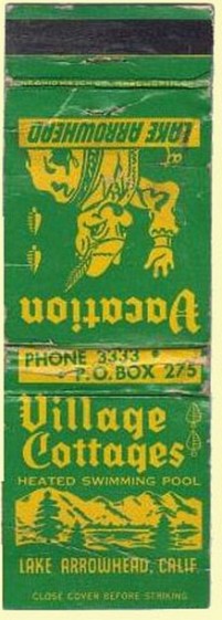 Matchbook Cover - Village Cottages - #2