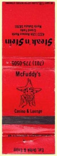 Matchbook Cover - McFuddys Steak & Stein