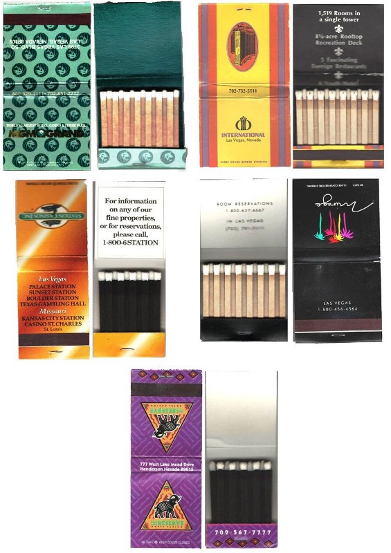 Matchbook - Las Vegas Matches - PACKAGE DEAL