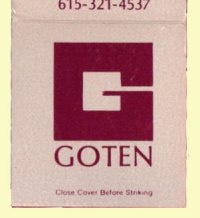 Matchbook - Goten Japanese Restaurant