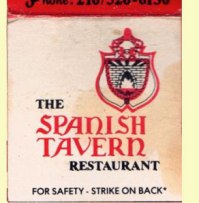 Matchbook – The Spanish Tavern Restaurant