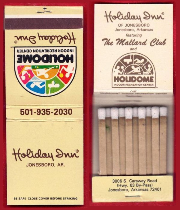 Matchbook – Holiday Inn Holidome (Jonesboro, AR)