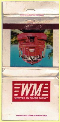 Matchbook Cover – Western Maryland Railroad