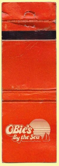 Matchbook Cover – Obie’s by the Sea