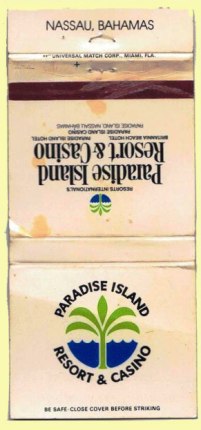 Matchbook Cover –  Paradise Island Casino & Resort