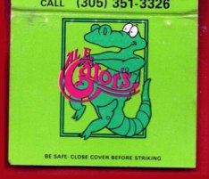 Matchbook – Ale Gator’s Restaurant