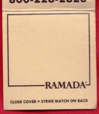 Matchbook – Ramada Inn - Beige