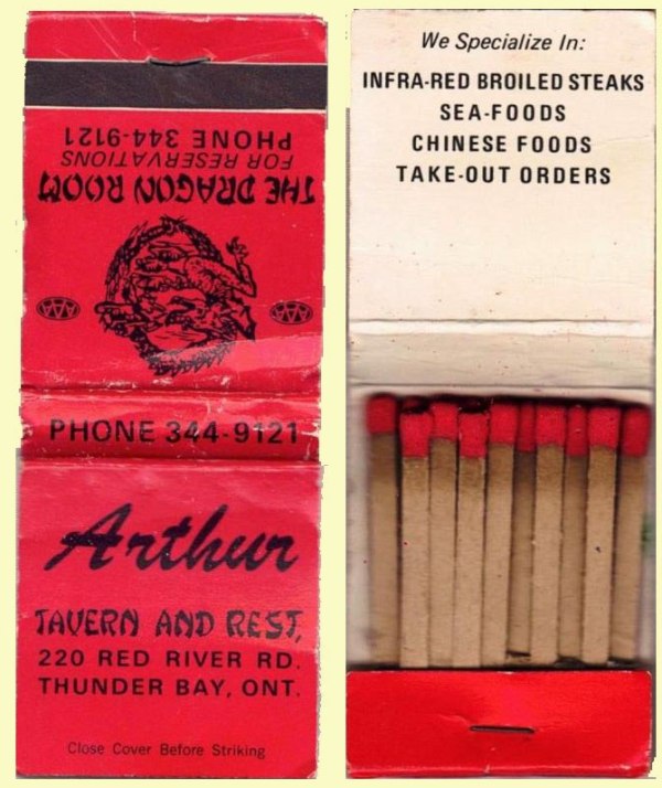 Matchbook – Arthur Tavern & Restaurant