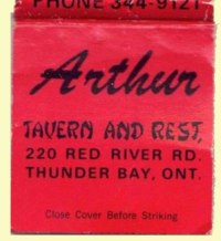 Matchbook – Canada - Arthur Tavern & Restaurant