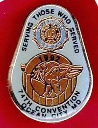 American Legion - Dept of Maryland - 1992 Convention Hat Pin