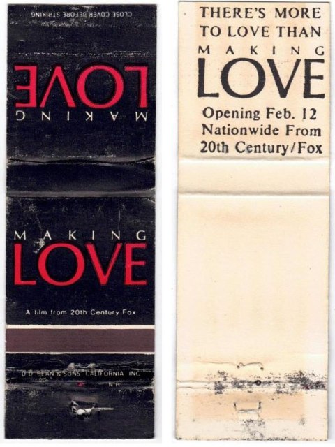 Matchbook Cover - Making Love (1982 Movie)