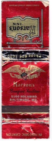 Matchbook Cover - Karson’s Inn