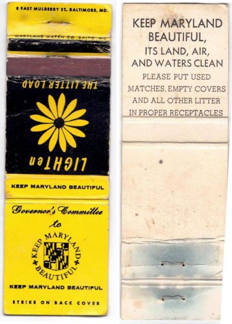 Matchbook Cover – Lighten the Litter Load