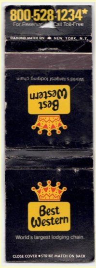 Matchbook Cover - Best Western Hotel