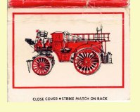 Matchbook Cover - Early American Fire Engines