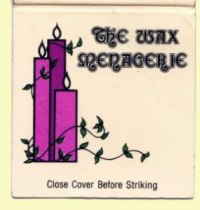 Matchbook Cover - The Wax Menagerie - Columbia, MD