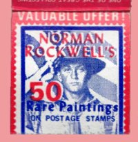 Matchbook - Norman Rockwell Boy Scout Stamps