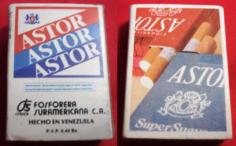 Matchbox – Astor Cigarettes Venezuela