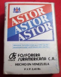 Matchbox – Astor Cigarettes Venezuela