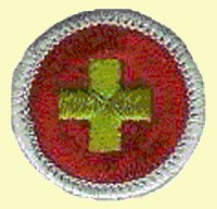 Merit Badge - First Aid (1972 – 2002) (Blue)