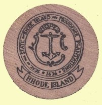 Wooden Nickel - State of “Rhode Island”