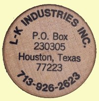 Wooden Nickel - L-K Industries