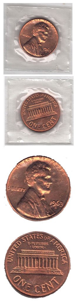 Coin - 1963D UNC Lincoln Head Memorial Cent