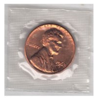 Coin - 1963D UNC Lincoln Head Memorial Cent