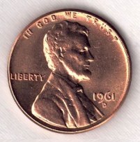 Coin - 1961D BU Lincoln Head Memorial Cent