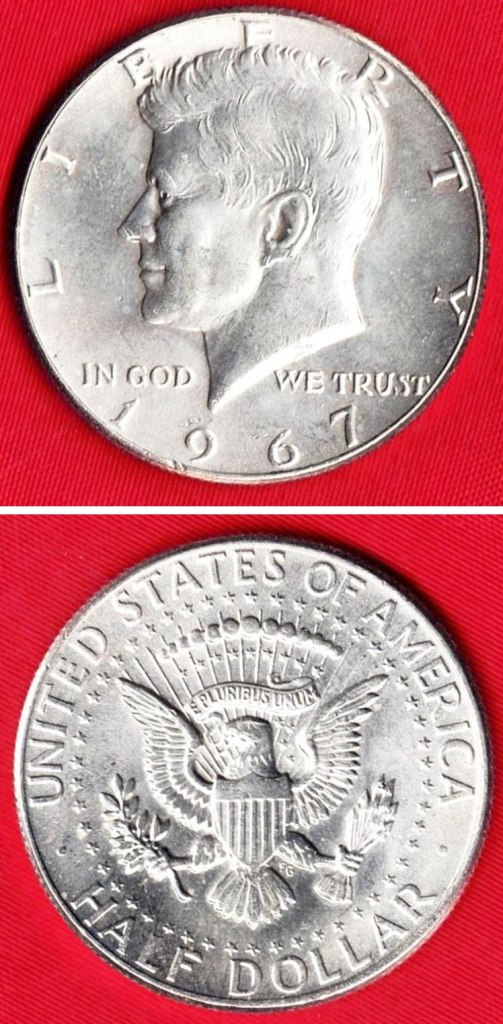 Coin - 1967 UNC Silver-Clad Kennedy Bicentennial Half Dollar