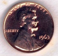 Coin – 1963 BU Lincoln Head Memorial Cent