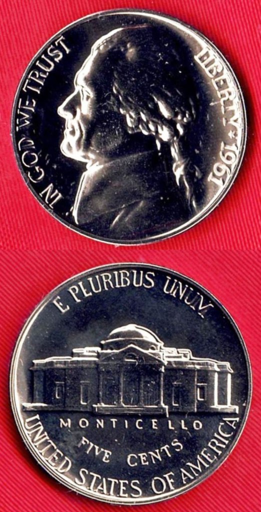 Coin – 1961 (Proof) Jefferson Head Nickel