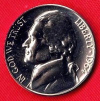 Coin – 1964 (Proof) Jefferson Head Nickel