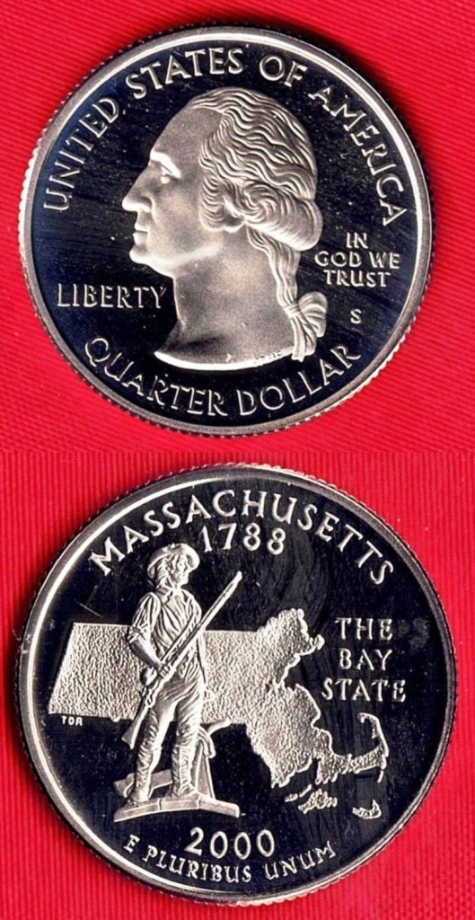 Coin - 2000S (Proof) Massachusetts State Washington Clad Quarter