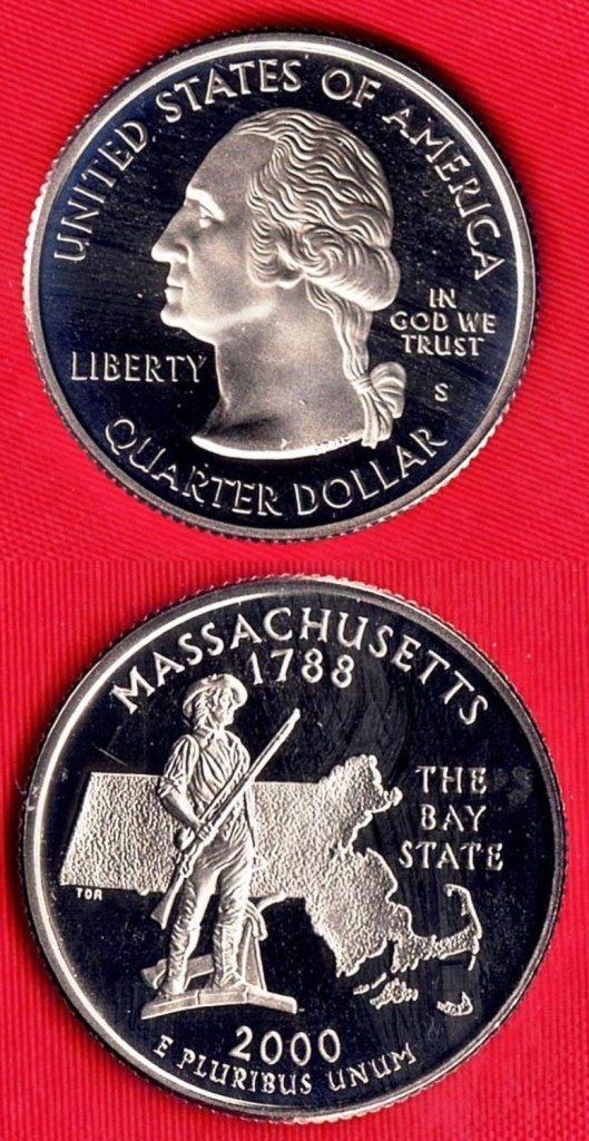 Coin - 2000S (Proof) Massachusetts State Washington Clad Quarter