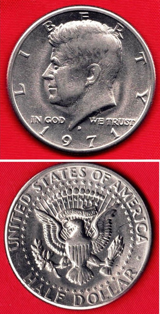 Coin - 1971D UNC Clad Kennedy Half Dollar