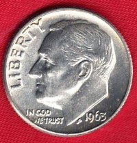 Coin – 1963D BU Roosevelt Silver Dime
