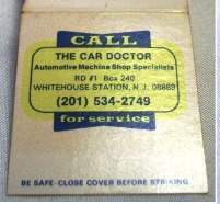 Matchbook – The Car Doctor