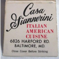 Matchbook – Casa Giannerini Restaurant